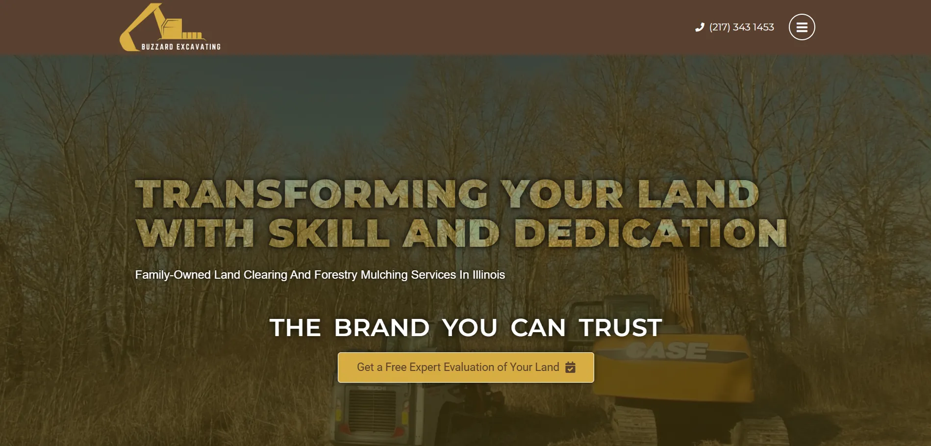 Buzzard Excavating — Service pages, project galleries and quote requests for an excavation firm.