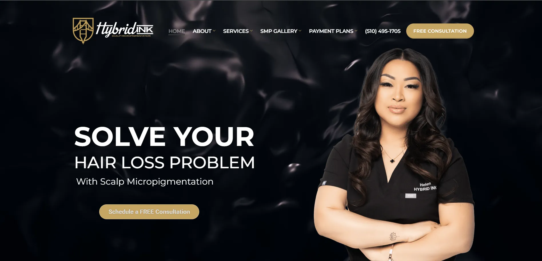 HybridInk — A studio site with booking, video and before/after galleries.